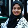 Guru Supriyani Saat Bersiap Menjalani Persidangan di Ruang Sidang Pengadilan Negeri Andoolo Konawe Selatan Sulawesi Tenggara Senin